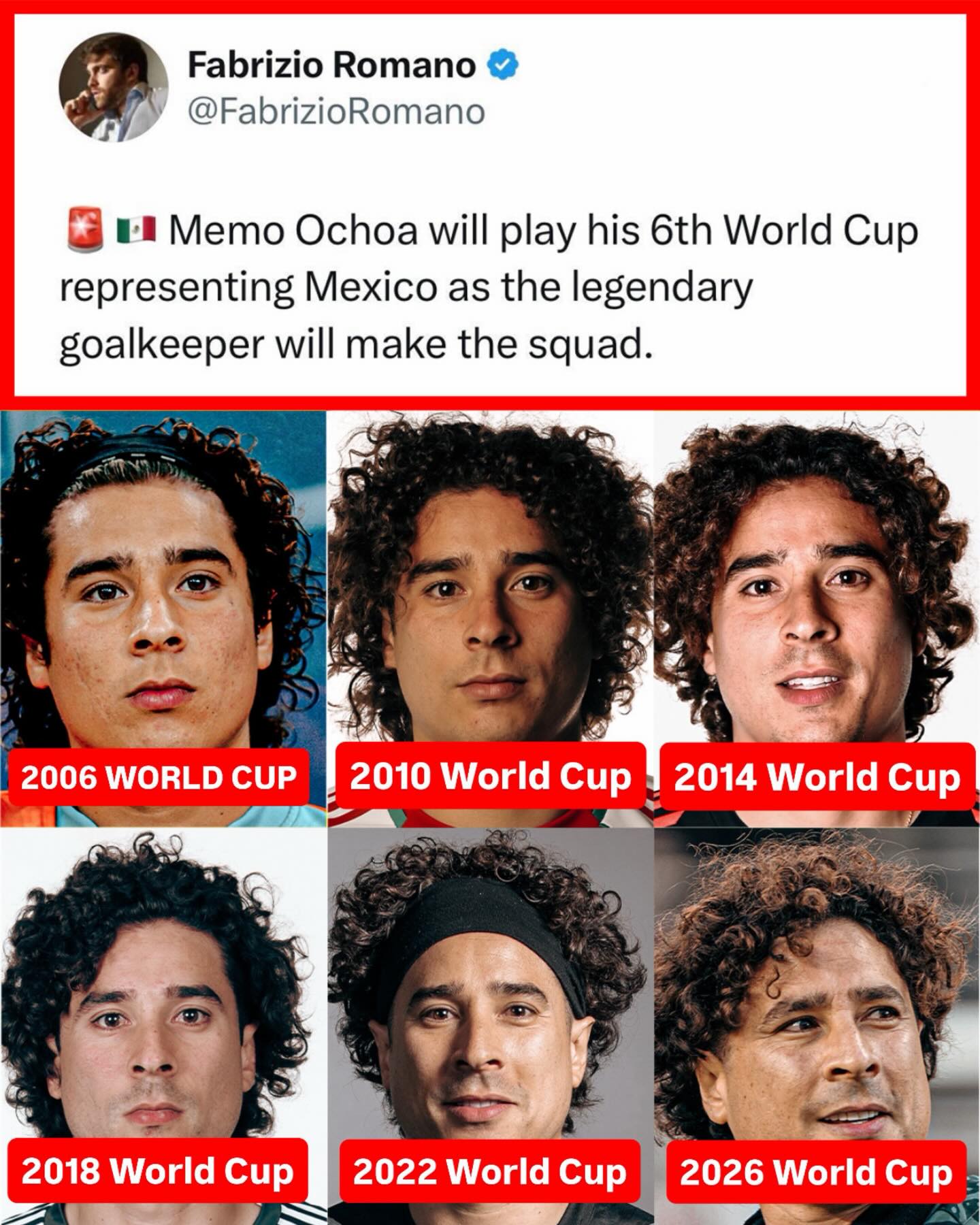 Memo Ochoa been in the World Cup my whole life 😭🐐

(Via @fabriziorom )
