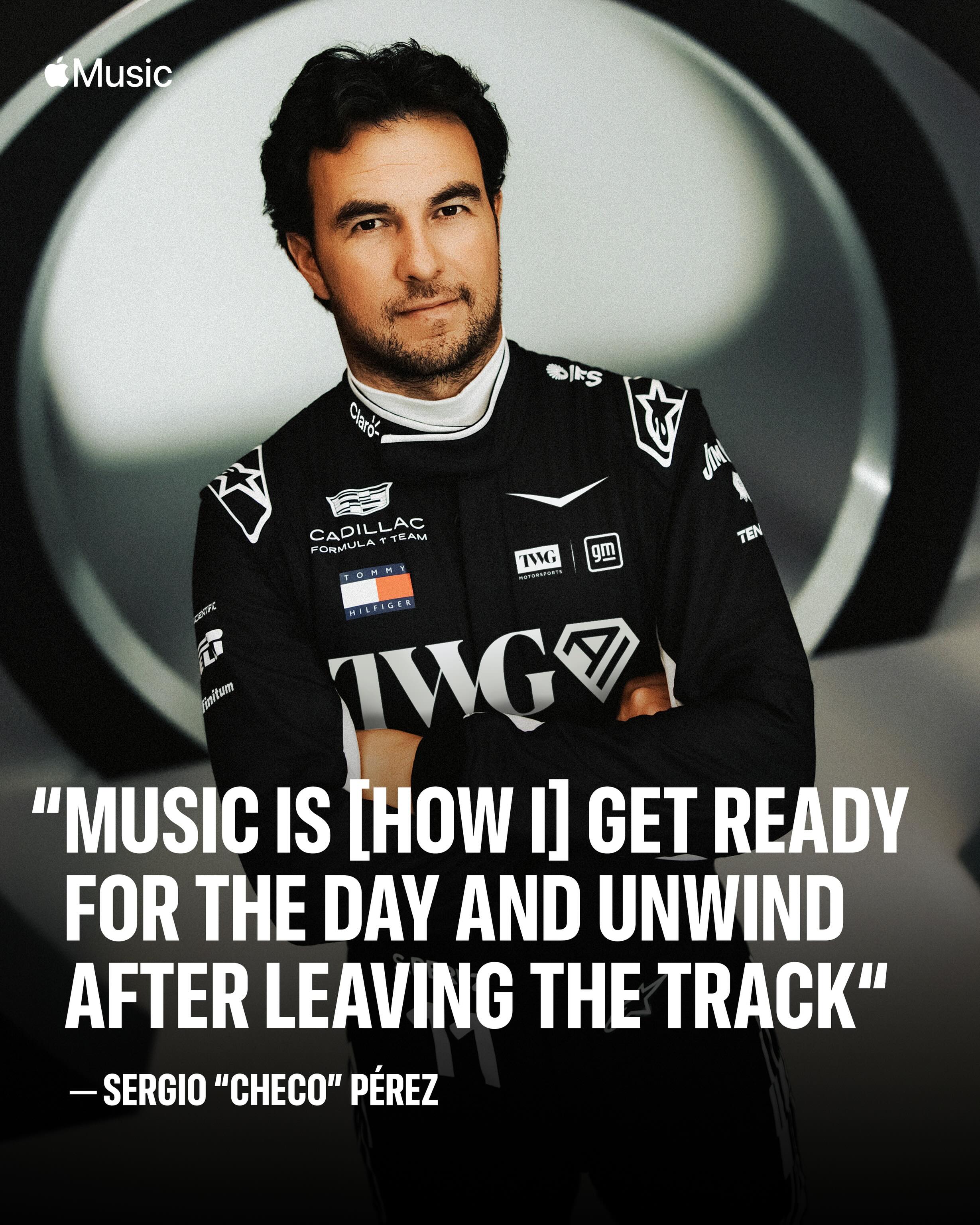 With the Miami Grand Prix around the corner, see how @schecoperez slips into race mode. Listen to his Warm-Up playlist now on Apple Music and watch the race on @appletv, the new U.S. home of @f1.