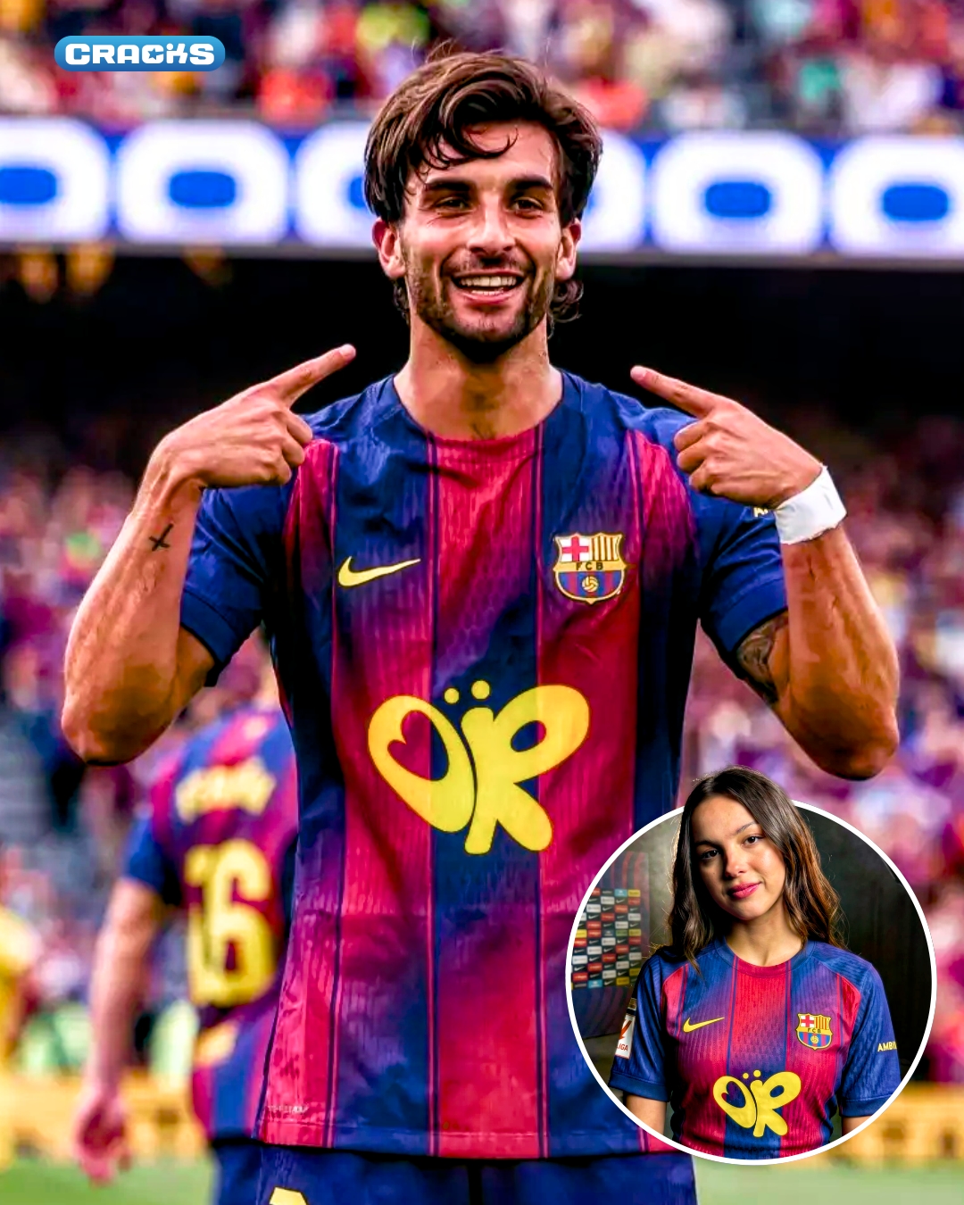 ¡OLIVIA RODRIGO AL CLÁSICO! 🔵🔴

🎤 El Barça y Spotify presentan su nueva colaboración para el partido ante el Real Madrid del 10 de mayo.

🏷️ El 1 de mayo saldrá en tiendas oficiales del Camp Nou. Edición limitada con un precio estimado de 400 euros.