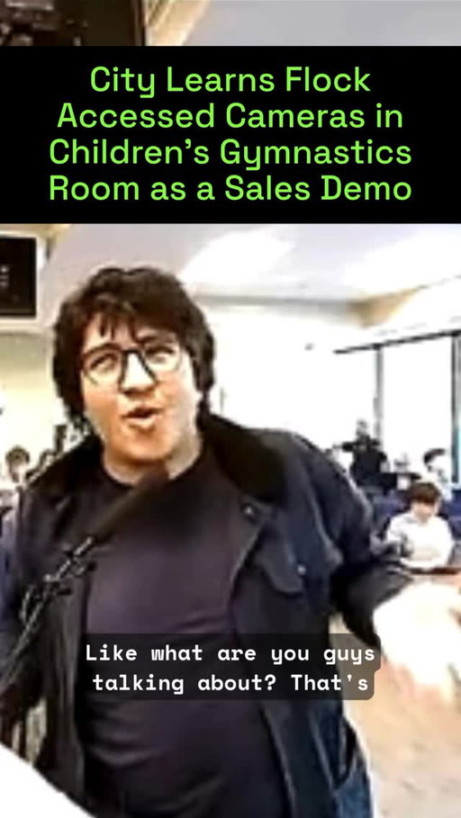 Residents of an Atlanta suburb have been rocked by the revelation that sales employees at Flock have been accessing sensitive cameras in the town to demonstrate the company’s surveillance technology to police departments around the country. The cameras accessed have included surveillance tech in a children’s gymnastics room, a playground, a school, a Jewish community center, and a pool.

Flock has pushed back against this characterization on social media, in a blog post, at city council meetings, and in a statement to 404 Media: “The city of Dunwoody is one city in our demo partner program,” a Flock spokesperson told 404 Media. “The cities involved in this program have authorized select Flock employees to demonstrate new products and features as we develop them in partnership with the city. Moreover, select engineers can access accounts with customer permission to debug or fix any issues that may arise. No one is spying on children in parks, as the substack incorrectly asserts.”

For nearly three hours earlier this month, resident after resident questioned the Dunwoody City Council about its relationship with Flock, which is extremely close. Flock has repeatedly championed its work in Dunwoody, and Dunwoody has a ”real time crime center“ that features a giant wall of Flock cameras and is ”powered by Flock Safety.“

At the city council meeting, the residents universally explained to their elected officials that they did not want their tax money funding surveillance technology that has been used to collaborate with Immigrations and Customs Enforcement, to look for a woman who had an abortion, has been abused by police officers to stalk women and surveil protests, has suffered from numerous security and privacy scandals, and was now using their city as, at best, a live surveillance sales demonstration and, at worst, was surveilling the city’s children.

Read now at 404media.co