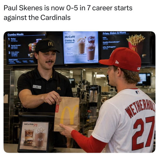 The Cardinals sweep the Pirates and hand Paul Skenes another L. All is right with the world