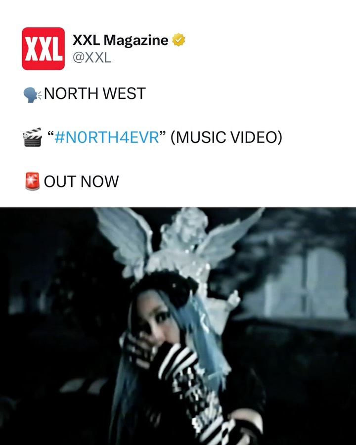 North West releases the “#N0rth4evr” music video, the title track from her debut EP, which drops tonight. 💽