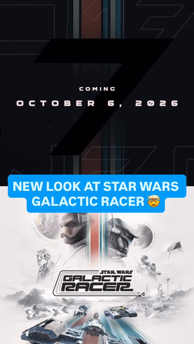 A brand new Star Wars racing game is on the way‼️👀

Star Wars Galactic Racer releases on October 8, 2026. Will y’all be playing this day one⁉️
