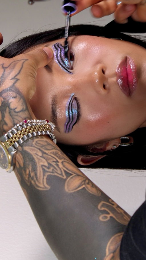 trippin on anti-bland artistry.

“it’s great to get wild with it, but it’s also nice to know that an intricate design doesn’t-move-until-you-say-so” - @manthony783 

get the look: 
24/7 liquid stick liners in melted onyx + denim wash 
tube job mascara in intense black 
glaze on eyeshadow in frost boss + sugar twist 
shaped palette in warm 
lip toy in fresita 
all nighter setting spray