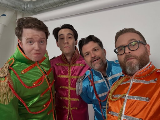 4 seasons of the best ever improv on film, and it all started with these 3 boys, who still find the time to do this with me despite their soaring careers (cue bird sound 🦅)

thank you MSN cast & crew. thank you jesh zec and bronnon. see you in season 5. ✨ 

#makesomenoise #dropouttv
