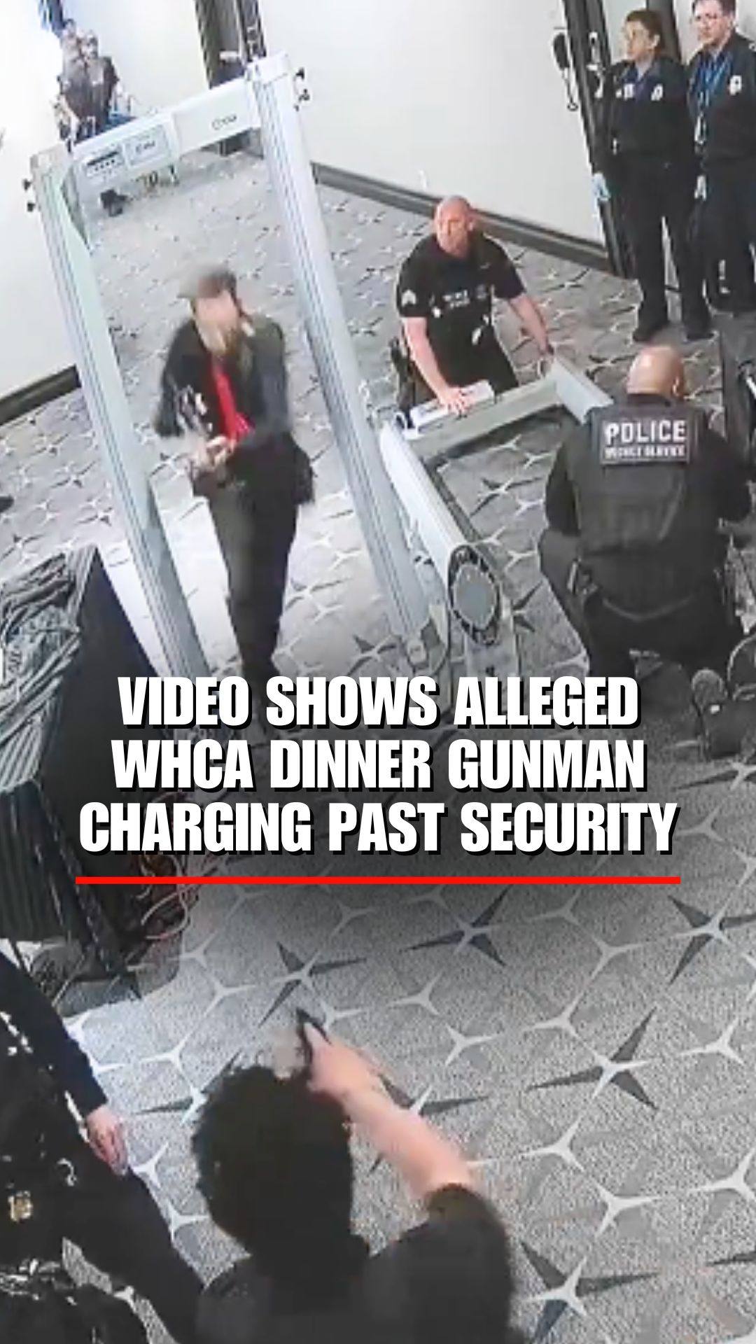 NEW: U.S. Attorney Pirro posts video showing the alleged White House Correspondents' Association Dinner gunman charging past security.

Cole Allen is facing three federal counts, including attempting to assassinate the president of the United States, transporting a firearm across state lines, and discharging a firearm during a crime of violence.
