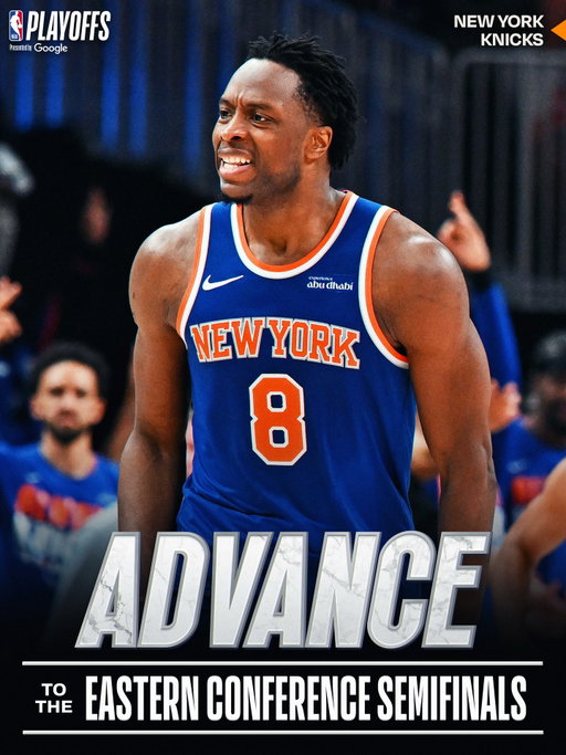 @oanunoby and the @nyknicks took Game 6 in Atlanta to advance to the Eastern Conference Semifinals for the fourth straight year! 👏 They’ll play the winner of the PHI/BOS series!