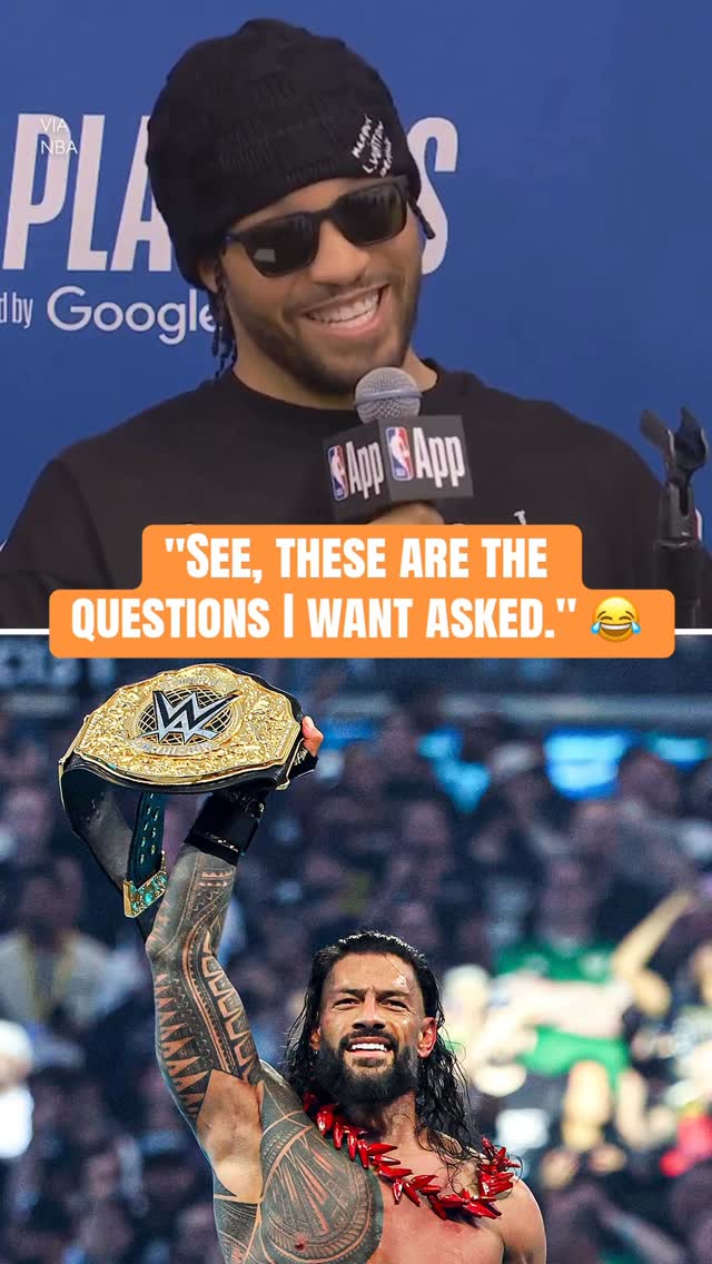 Jalen Brunson after being asked about Roman Reigns winning at WrestleMania 🔥

(via NBA)