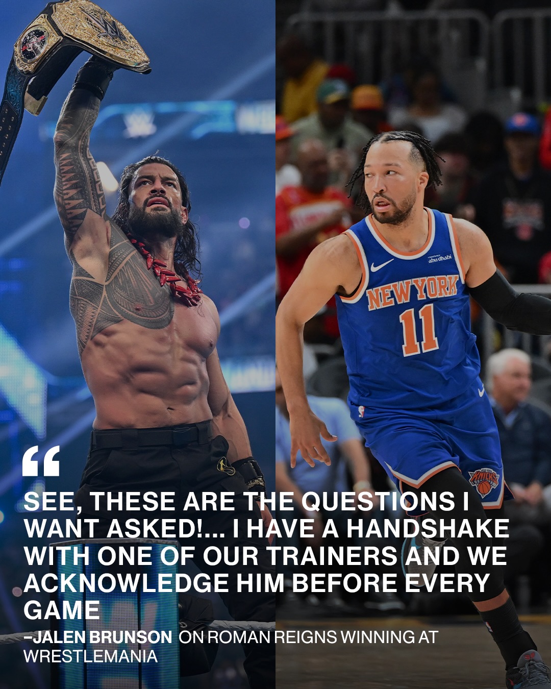 Even Jalen Brunson Acknowledges Roman Reigns 🔥

📸 @gettyimages