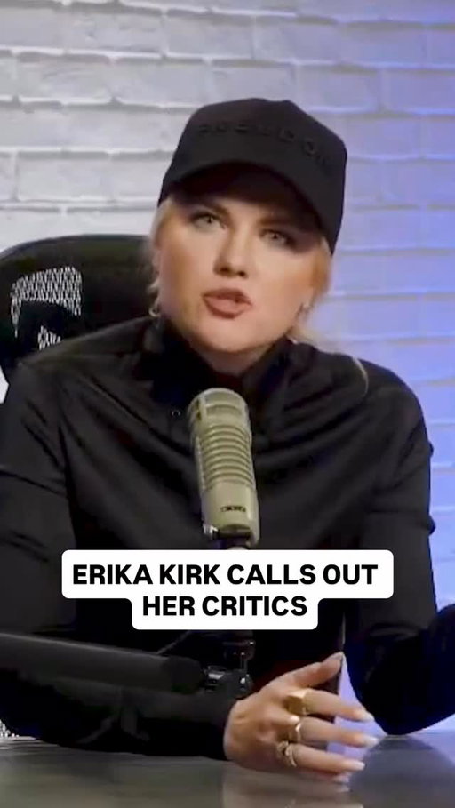 Erika Kirk calls out her critics live on the podcast #erikakirk