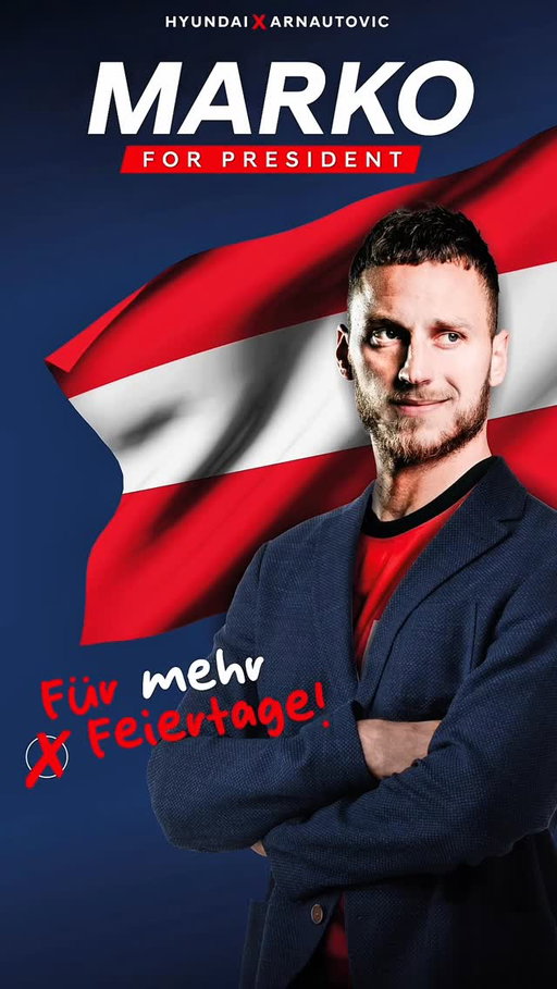 Vielen Dank für euren Support. Marko for president🇦🇹

Weiter geht’s! 

#fürmehrfeiertage #MarkoForPresident #MarkoArnautovic #TeamAustria #WMQuali