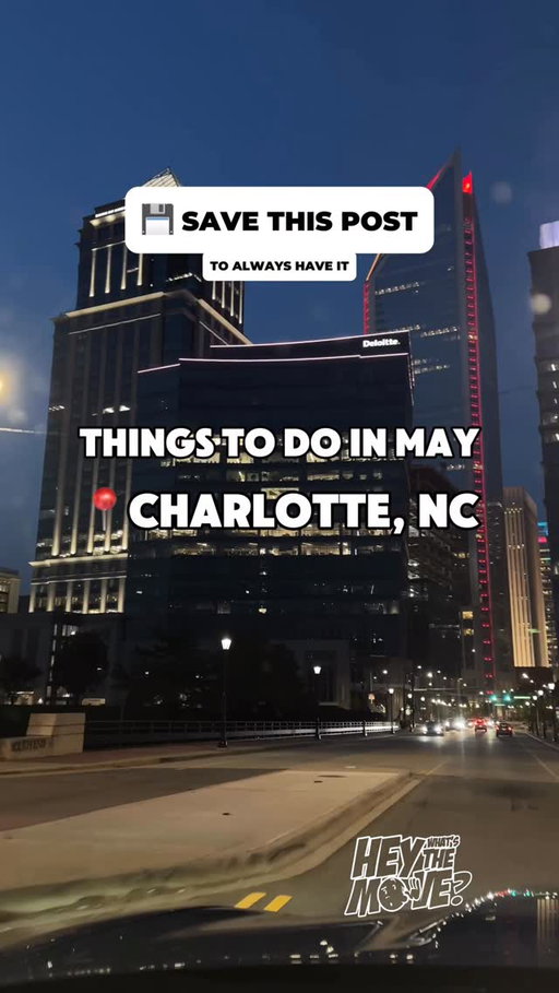 THE MOVE 😎 – MAY ’26 EDITION | THINGS TO DO IN CHARLOTTE, NC

Looking for the best things to do in Charlotte, NC this MAY? You’re in the right place. 📍 I’m Michael, a born and raised Charlotte native and your go-to guide for Charlotte events, food, and everything happening in the Queen City, Charlotte.

🚨 FOLLOW @heywhatsthemove so you never miss a move 🚨 

🔥 MUST-ATTEND CHARLOTTE EVENTS THIS MONTH 🔥
- 5.2 @betterluck.tmrw is having not 1 but 2 CINCO DE MAYO events. 1 on a rooftop & the after party at the newest upscale Lounge that just opened up.

- 5.6 @pga at Quail Hollow, for all my golf enthusiasts. I can’t say that I am one BUT I did go last year and it was quite the experience.

- 5.15 @betterluck.tmrw is having Charlotte’s official DRAKE: ICEMAN listening Party at a super nice venue @blindersclt . All things Drake + the full  new ICEMAN album. ICEMAN is arguably Drake’s most anticipated album in years. Will you be pulling up?

- 5.21 @dontoliver is in Charlotte. Arguably the hottest artist out rn. If you plan on going lmk, let’s hang out before it starts and rock out! 🔥

- 5.24 @duttywine.us the largest most authentic Caribbean party in the Carolinas returns. Last months was absolutely insane! 😭🔥iykyk. U CANNOT MISS THIS ONE. Trust me. 

- 5.24 @legendsneverdie.us is back. An actual R&B Party that plays R&B Only and DEEP CUTS. Sells out every time. Don’t sleep! 

📝 Comment below if I missed any must-visit Charlotte spots or events, let’s put each other on!
📓 Always verify details on each event’s IG page or website. Video moves fast, press & hold to pause or screenshot.

In 2026, I’m continuing to spotlight the best and most overlooked events across all of Charlotte, including Uptown, South End, NoDa, Plaza Midwood and beyond. If it’s worth your time, it’s likely be on this list. But I’m not perfect so def add anything I may miss in the comments.

🏢 Business owners, want to be featured in JUNEs Charlotte Things To Do roundup? Fill out the form in my bio.

🚨 FOLLOW @heywhatsthemove for Charlotte events, food, activities, and the best things to do in Charlotte, NC 🚨
.
.
#CharlotteNC #ThingsToDoInCharlotte #CharlotteEvents #CLTEvents #Charlotte