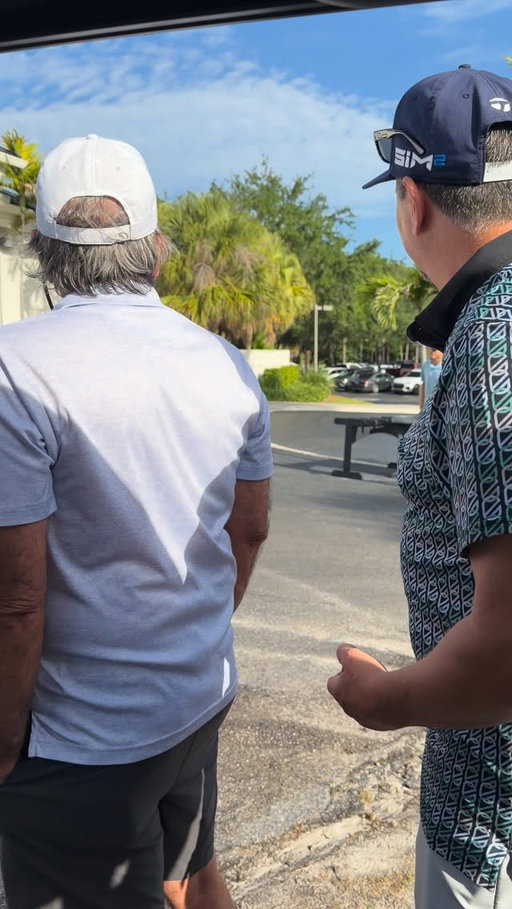Pulled out the big guns to help pops
•
•
@theheadbandgolfer 
•
•
#golflife #golf #viral #comedy #golfswing