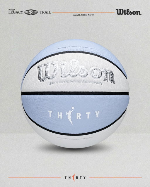Celebrating our legacy through every bounce.

Wilson’s Season Thirty basketball is available now! Tap the link in bio to shop.

#WNBALegacyTrail