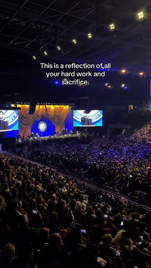 Make sure to soak it in 💙 #classof2026 #collegegraduation #collegegrad #commencement #snhucelebrate