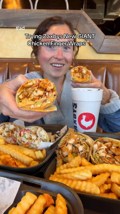#ad @realzaxbys just entered the wrap game with new GIANT Chicken Finger Wraps available in 3 delicious flavors: Asian Zensation, Chicken Bacon Ranch, and Buffalo Blue! 🍗 Zaxbys wraps are no snack, they’re a WHOLE MEAL! Which flavor are you going to try? #ZaxbysPartner #Zaxbys