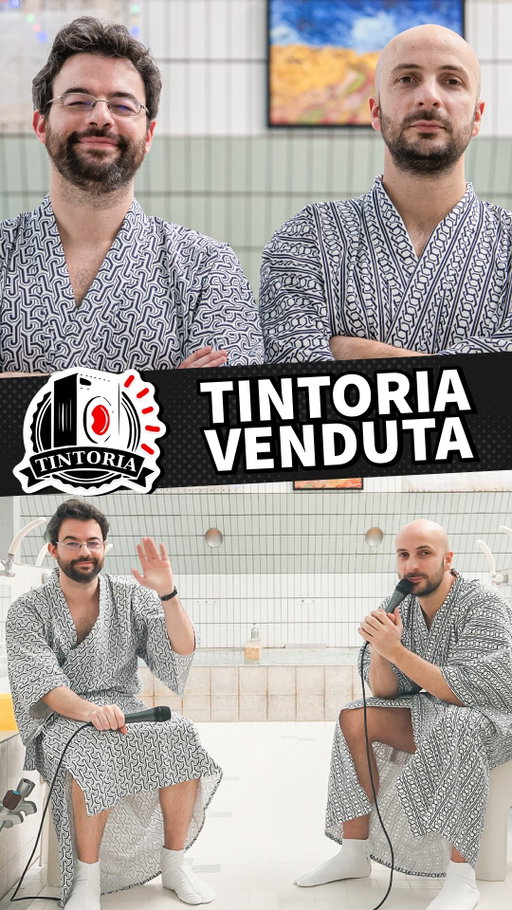 TINTORIA VENDUTA. Tintoria #300 è online. 

Per la puntata 300 abbiamo scelto una location speciale: un tradizionale sentō giapponese a Tokyo dove, vestiti in abiti adatti al contesto, abbiamo fatto un bilancio di questi 8 anni di Tintoria e condiviso idee sulla direzione che prenderà il podcasting in Italia. 

Abbiamo anche raccontato alcuni dietro le quinte dell’incredibile esperienza vissuta per intervistare il cast di Super Mario Galaxy in Giappone, tra voli in business class e locali notturni fumosi, assenza totale di pelati e pietanze speciali al sushi. Infine, dopo aver risposto alle domande del pubblico, abbiamo fatto un importante annuncio legato al vero motivo per cui siamo stati in Giappone e al futuro di Tintoria.

Tintoria è il podcast di @sandanieletinti e @grandiraponi co-prodotto da @thecomedyclub.it disponibile su YouTube e tutte le piattaforme audio con @onepodcast_

Grazie a @deborahscotto_music per la musica e a @crocopie_studio per l'animazione della sigla giapponese.

#TintoriaPodcast 
#DanieleTinti #StefanoRapone
#THECOMEDYCLUB