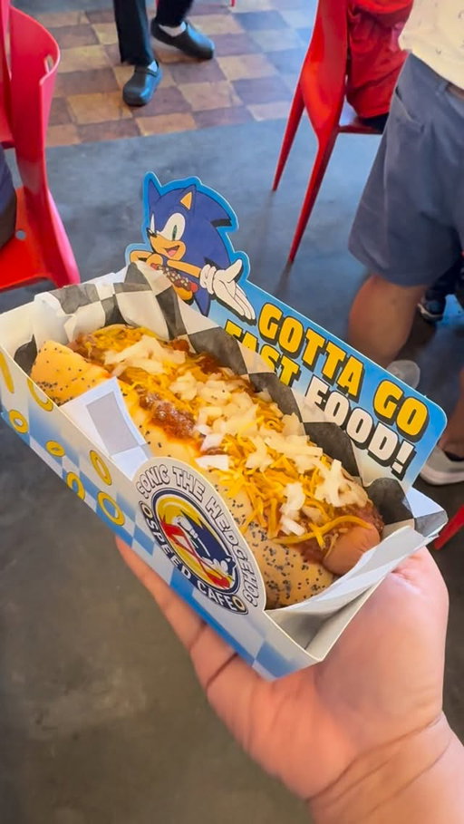 Chili Cheese Hot Dog. Sonic approved. ⚡️🌭

Sonic The Hedgehog Speed Cafe is OPEN — daily through June 28th ⏰ 11AM–9PM | 📍 6105-A Delmar Blvd, St. Louis, MO

Exclusive menu. Limited merch. Gaming stations. Go. 💨

Tag someone who needs to make the trip. 👇💙