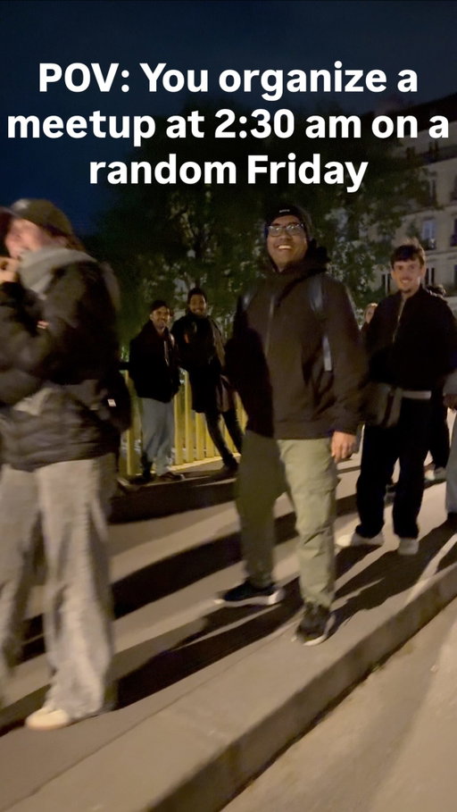 I organized a 2:30 am meetup to test whether people in the comments would actually come…and man was I surprised again 😂