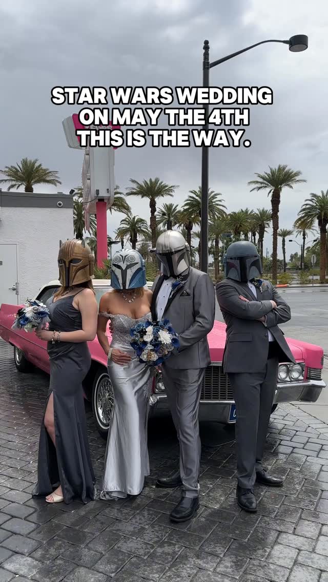 May the 4th be with you, forever 💍💫 Your Star Wars Wedding awaits.

@cactuscollectiveweddings | @thecollective.vegas | @thelittlevegaschapel | @vivalasvegasweddings

#VegasWeddings #Maythe4th #StarWars