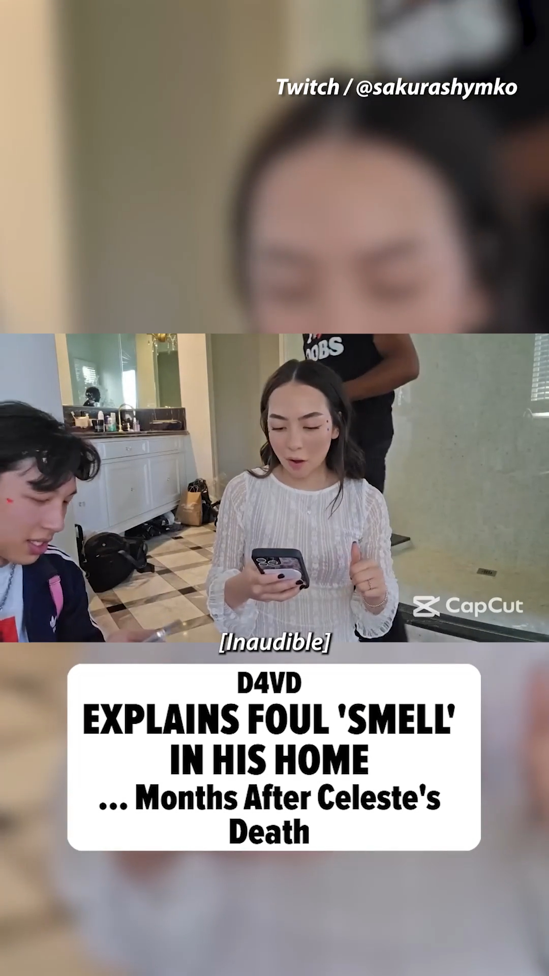 ‼️👀 This video shows D4vd apologizing to friends about a horrible "smell" in his home, 2 months after he allegedly murdered and dismembered Celeste Rivas Hernandez in that same house.

FULL STORY AT THE LINK IN BIO.

🎥: Twitch / @sakurashymko