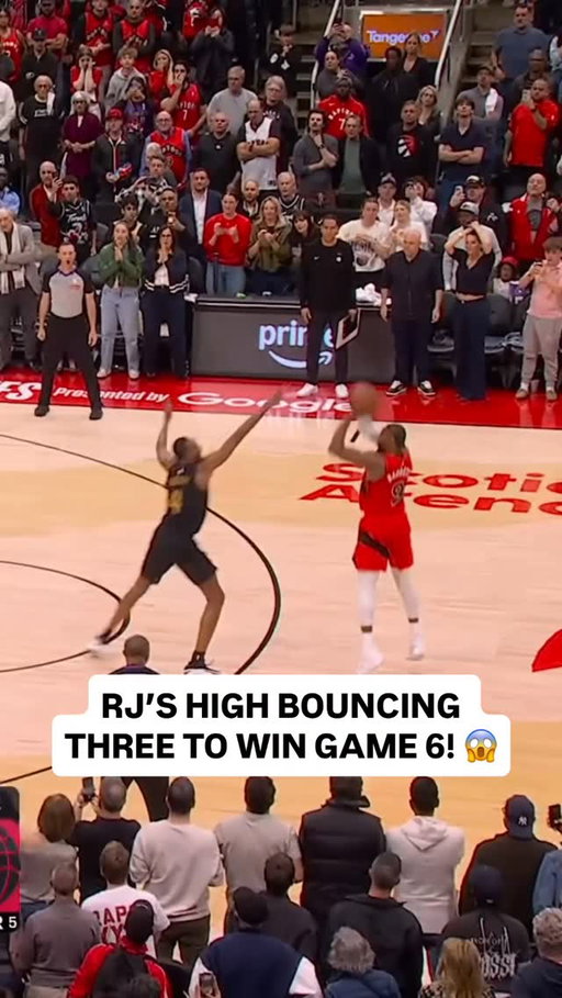 WHAT AN ENDING! RJ Barrett’s HIGH BOUNCING three in OT gives the @raptors a thrilling 112-110 Game 6 win and FORCES GAME 7 on Sunday! 🤯🚨