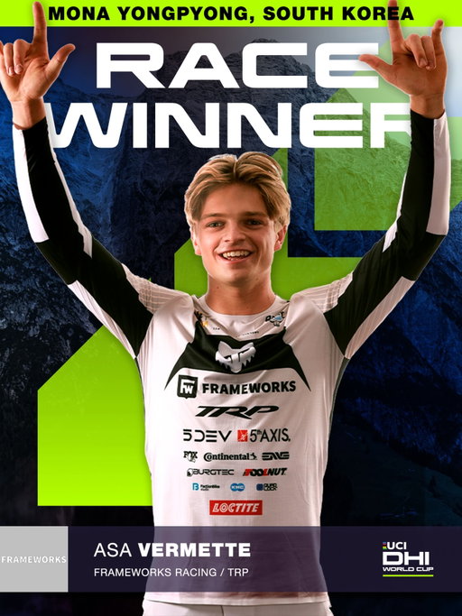 Asa Vermette, what did you just do?! 😲

A dream start for the American as he claims an Elite win on debut 🤩

Top 3 ⏱️

1. Asa Vermette – 2:43.301
2. Loïc Bruni +1.568
3. Amaury Pierron +2.063