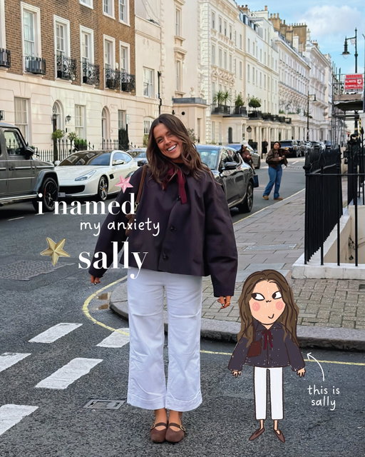 meet sally🌻 (my anxiety) !! i thought she deserved her own introduction giving she seems to be quite a big part of me & something i care & talk about a lot!! 💌 we’re on a journey to being besties i guess? 

for years i’ve tried to ignore her, squish her & quite literally catapult her out of my brain but she just got louder & louder & louder (drama queen x) sooooo i’ve decided to be friends with her !! she’s just trying to keep me safe after all even though she can overreact sometimes but we’re learning to work together at last⭐️

i’m learning to recognise when she’s twittering away and overthinking silly things and when she’s actually protecting me from big time dangers !! unfortunately her delivery of these worries are pretty much identical🙂 but i’ll hopefully work that out soon!! 

so watch this space !!! sally & i will be a dream team in no time💌🧠🪩🌟 & if you haven’t named your anx yet… i think it could maybeeee help you too💓

i drew sally to match me !!! because i guess she is just a mini me (just a bit louder sometimes)🎨🎨✨✨

#anxiety #mentalhealth #mindset #illustration