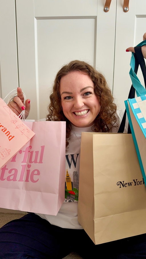 NYC haul 🛍️🇺🇸✨

If you haven’t caught up yet, be sure to watch our brand new vlogs on YouTube to see our trip and everything we did! 🫶

#newyorkhaul #newyorksouvenirs #newyorkshopping