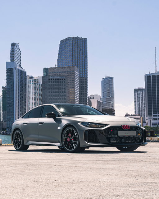 Bringing extra heat to Miami: While our Audi Revolut F1® Team is getting ready for the big race tomorrow, all eyes are on these two. The Audi RS 5, now part of the F1® Pirelli Hot Lap Program, picks up subtle cues from the Audi R26 – from its Titanium finish to the Lava Red rings and details.​⁣
⁣
#Audi #ARF1 #WeRaceForProgress​⁣
-----⁣
Audi Revolut F1® Team. Powered by Audi ​⁣
⁣
Audi RS 5 Sedan: Fuel consumption (weighted, combined): 4.3-3.8 l/100 km; power consumption (weighted, combined): 18.4-17.7 kWh/100 km; CO2 emissions (weighted, combined): 98-86 g/km; CO2 class (weighted, combined): C-B; Fuel consumption on discharged battery (combined): 10.0-9.5 l/100 km; CO2 class on discharged battery: G​⁣
⁣
Special edition foiling is not available for purchase.