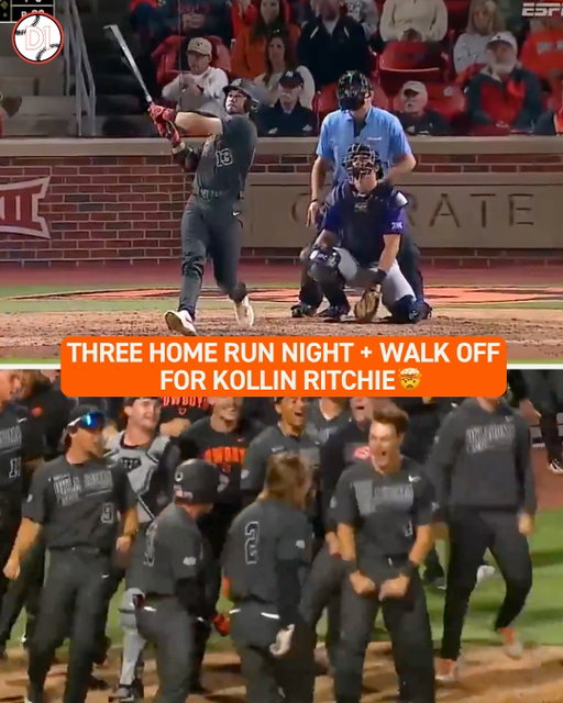 THREE BIG BOOMS!!! 💪

@kollin.ritchie had himself a NIGHT 💥

🎥 @osubaseball | ESPN+