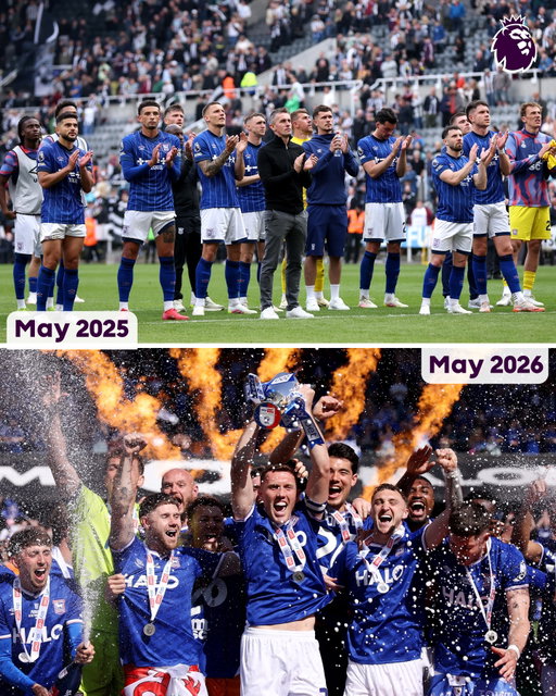 A lot can change in a year! 💫

After their relegation to the Championship last season, @ipswichtown are heading straight back up to the Premier League 📈