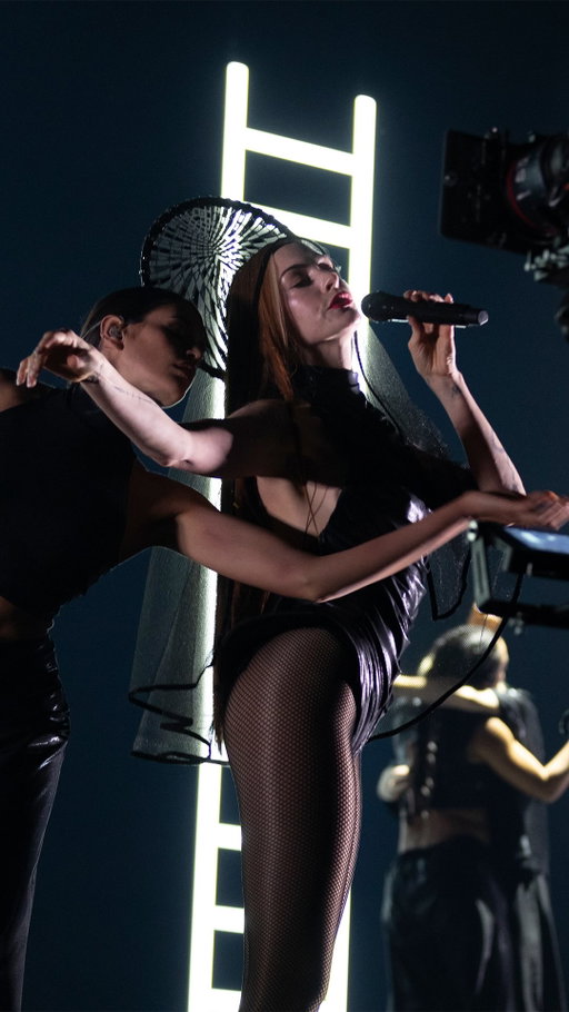 Behind the scenes with @annehathaway on bringing Mother Mary to life with @jackantonoff, @charli_xcx, and choreographer @danivitale. Mother Mary: Greatest Hits out now wherever you listen.