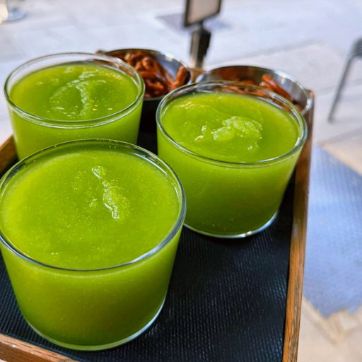 Powered by the green / 🍋‍🟩🍈🍵 / FROZEN MIDORI + MATCHA MARGARITA / #SeasonalMenu @ Elementary |#ēe #hustlemagic