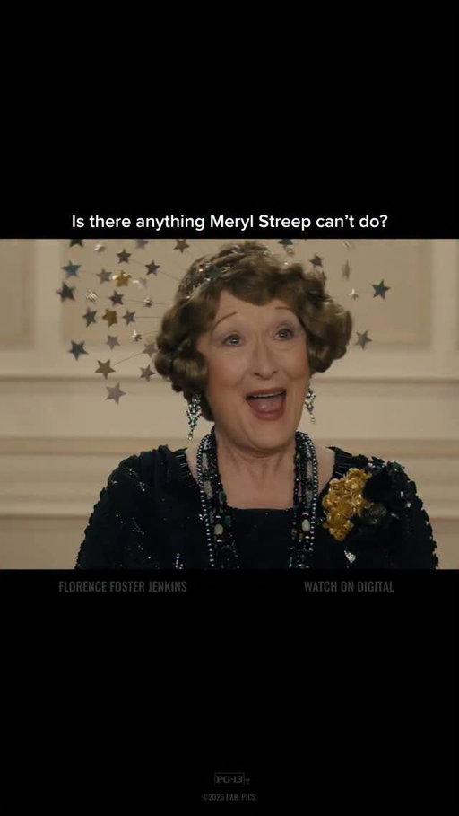 Groundbreaking. #MerylStreep takes center stage in #FlorenceFosterJenkins.