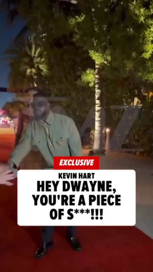 🚨 EXCLUSIVE: Kevin Hart weighed in Friday night on Dwayne “The Rock” Johnson’s recent brush with the law, characterizing him as a “piece of s***.”