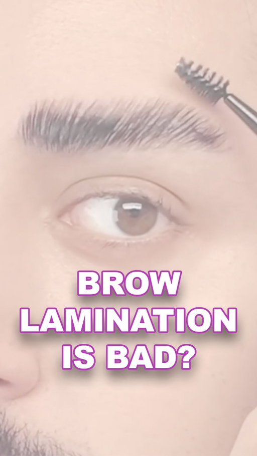 Brow lamination gets a bad rep especially when you see videos like this. But brow lamination isn’t just a trending style that gives you spiked brows, it’s a great way to make styling and drawing in your brows a lot easier and make your brows easy to manage in general! #browlamination #eyebrows #makeupartist
