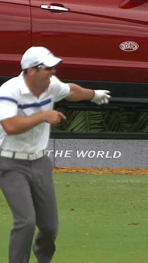 Caddie experienced the full spectrum of human emotion during this ace. 🤣

Throwback to Paul Casey’s ace at the 2012 WGC-Cadillac when his caddie thought he won a new car.