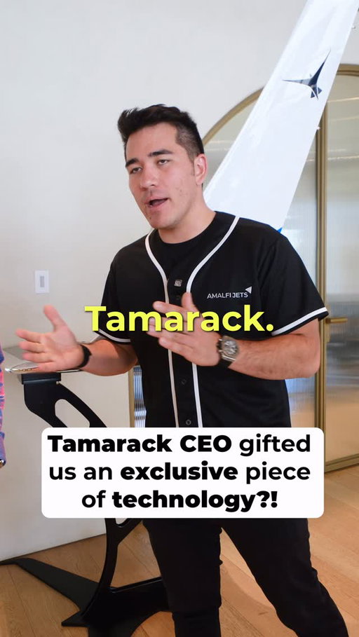 Thank you to Tamarack for this amazing gift for the Amalfi office. Fly further, smoother, and more efficient with the @tamarackaero active winglet installed on your jet. #FlyAmalfi #TamarackAero #PrivateJet