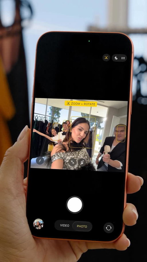 Dress options: endless. Bad angles: none. 💅 iPhone 17 Pro with the Center Stage front camera keeps everyone in frame and thanks to @att, always share-ready. #ATT_Ad