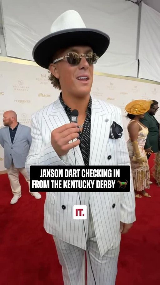 @jaxsondart showing off his style on the @kentuckyderby red carpet 😮‍💨