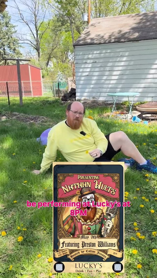My daughter helps me make a promo video for my luckys show May 9th. #Comedy