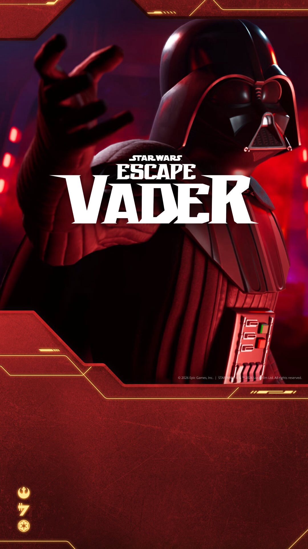 Hide, run, and try to escape the most iconic Star Wars villain, Darth Vader, in the 4-player co-op Escape Vader by Epic and @beyondfnc - Quests are live now!