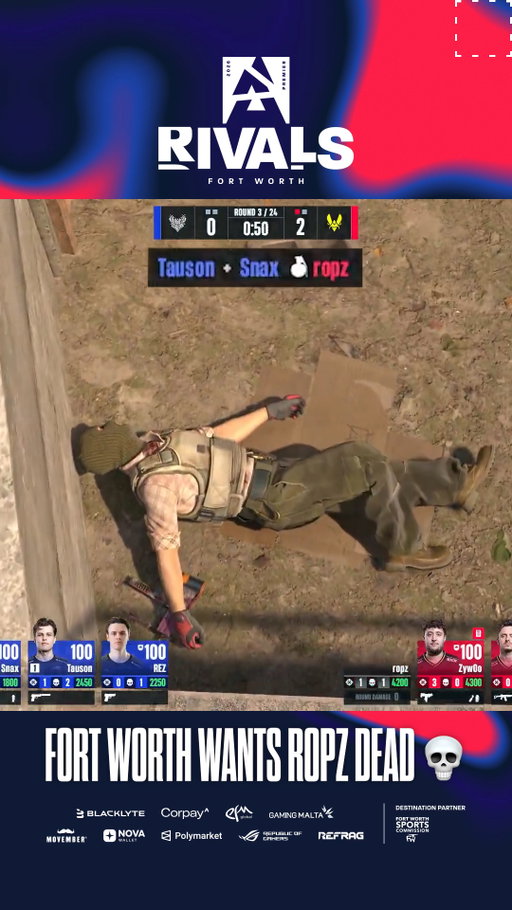 The Fort Worth crowd wanted ropz dead 💀

@gamerlegion get a lil helping hand from their fans 👀

#BLASTPremier #CS2 #counterstrike