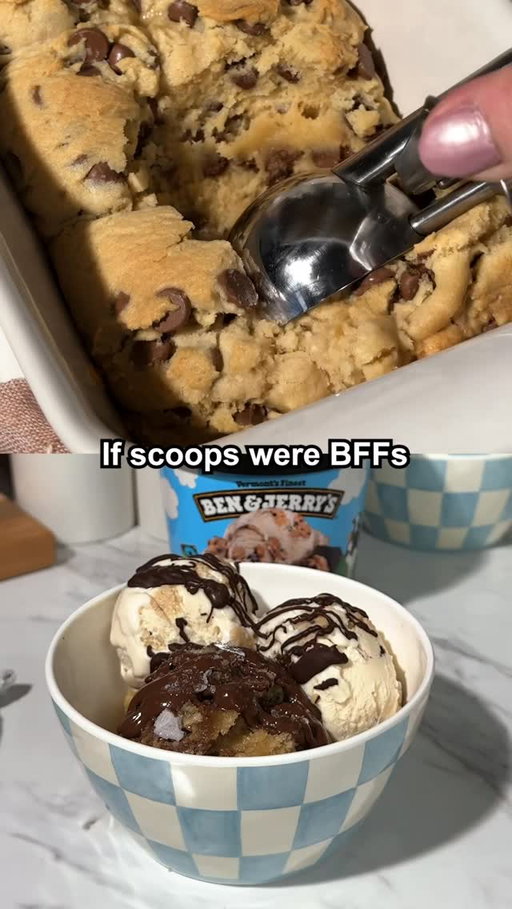 What can we say, the best desserts are scoopable. 🍪 #benandjerrys #scoopedcookiedough #icecream #dessert