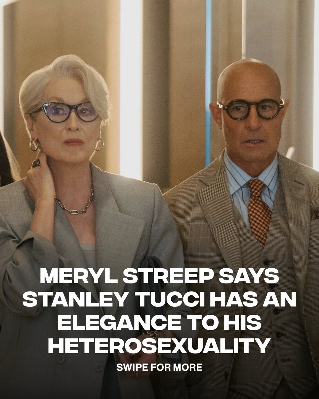 The elegance is undeniable ✨

Meryl Streep took time to show love to her ‘The Devil Wears Prada 2’ cast mate Stanley Tucci during his Hollywood Walk of Fame ceremony, calling him ‘impossible not to love’ & his heterosexuality ‘elegant.’ 

[📸: via/ GettyImages]
