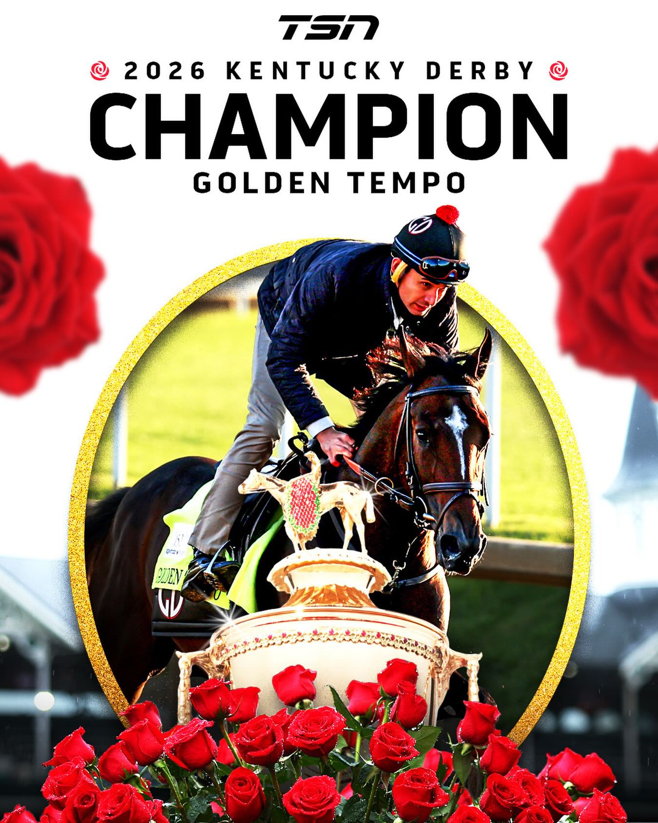 GOLDEN TEMPO HAS WON THE 152nd KENTUCKY DERBY! 🐎

After being at the back for much of the race, Golden Tempo ridden by Jose Ortiz makes a late push to win the derby.