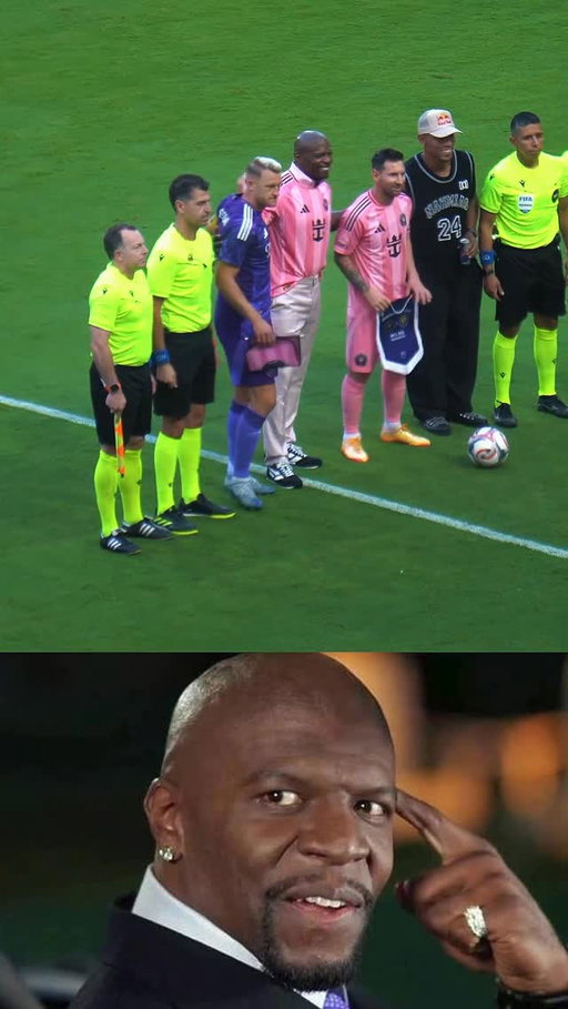 El crossover que no sabías que necesitabas: Messi y Terry Crews en el volado previo al Inter Miami vs Orlando 🦩

#Messi #InterMiami