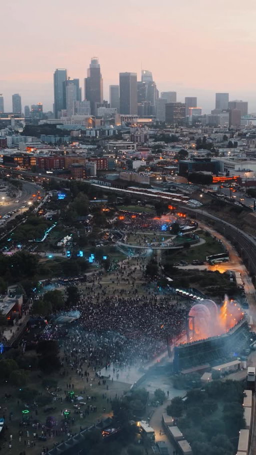 Seen from the sky, high above the city. @core.world awakens Los Angeles.