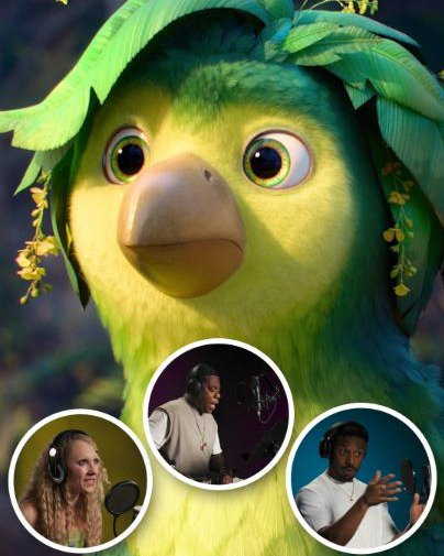 In the booth with SWAPPED stars Michael B. Jordan, Juno Temple, and Tracy Morgan